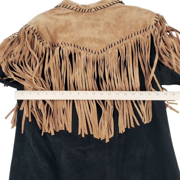 Bob Mackie Wearable Art Fringed Leather Jacket Western Size Medium Women NWOT - Picture 6 of 8